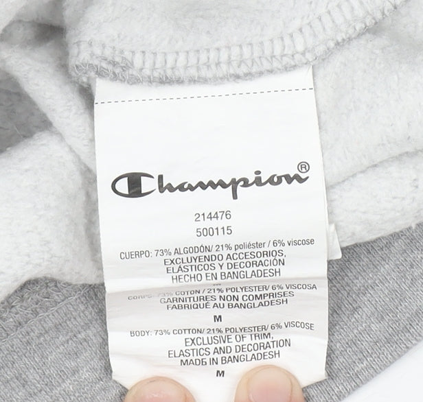 Mens UK Size M Champion Grey Pullover Hoodie