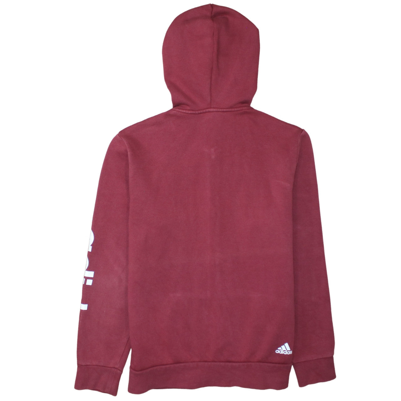 Mens UK Size XL adidas Red Full Zip Hoodie
