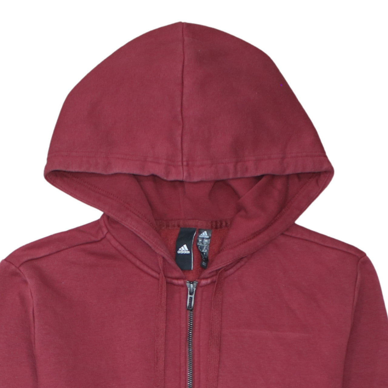 Mens UK Size XL adidas Red Full Zip Hoodie