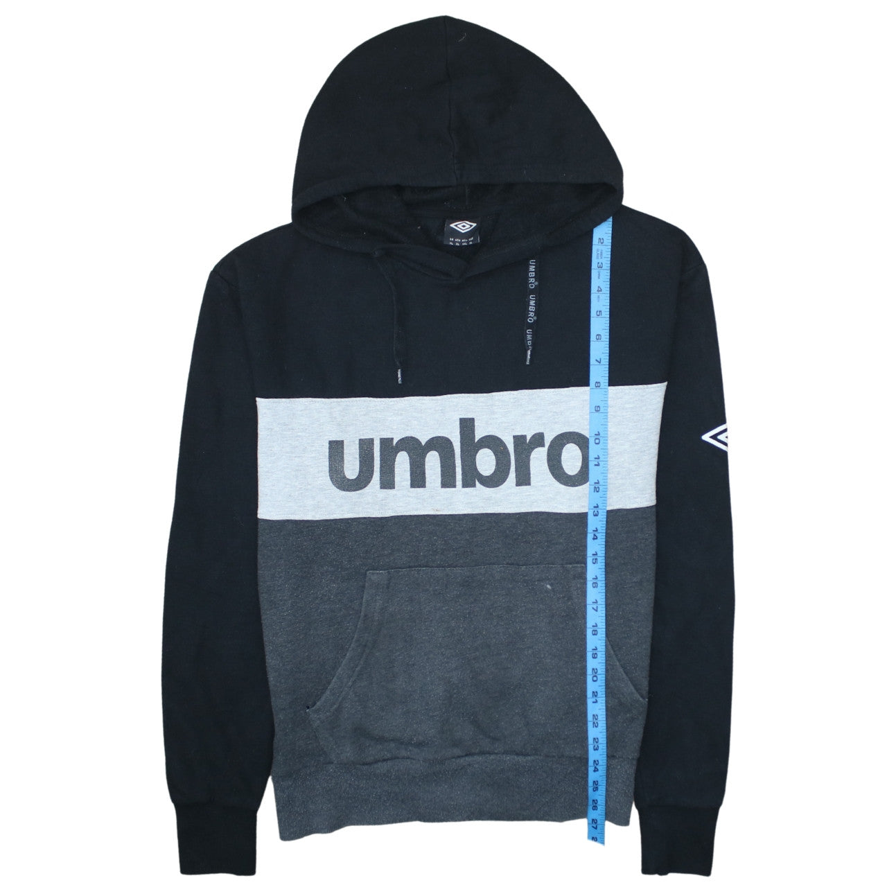 Mens UK Size XL Umbro Black Pullover Hoodie