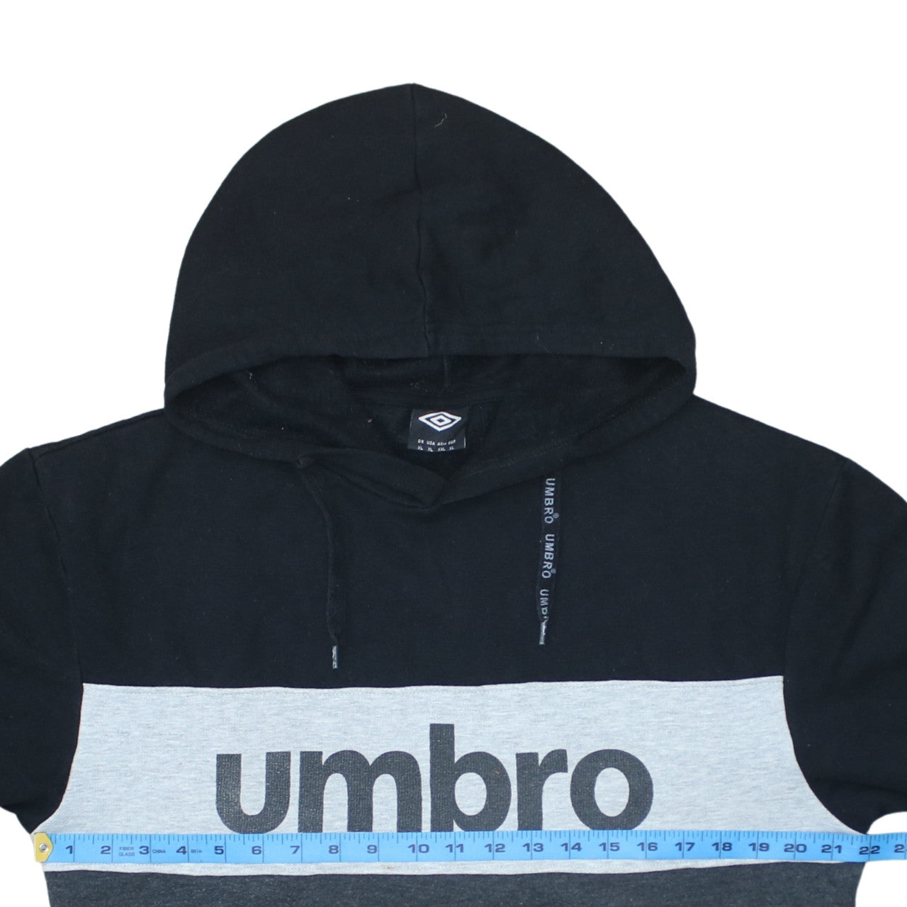 Mens UK Size XL Umbro Black Pullover Hoodie