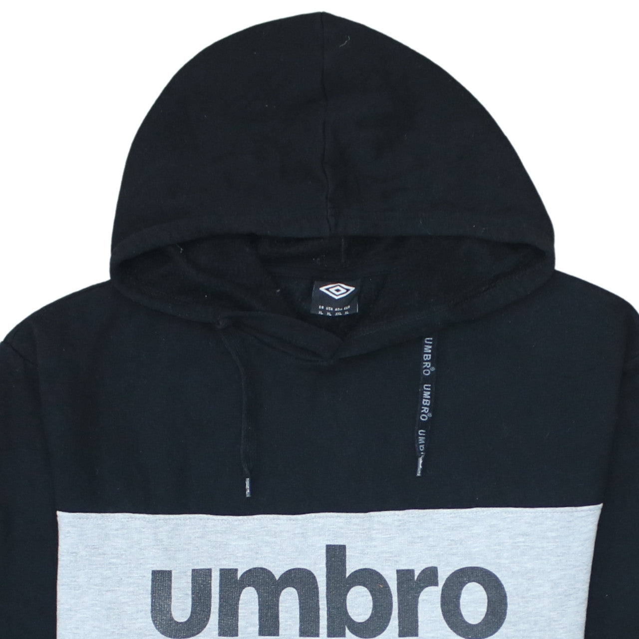 Mens UK Size XL Umbro Black Pullover Hoodie