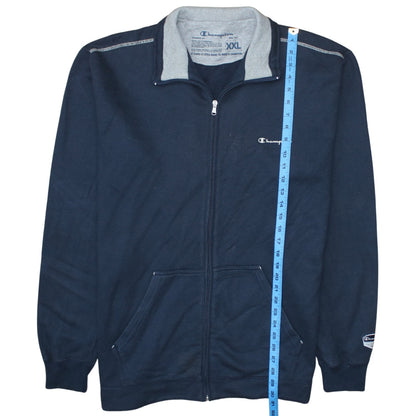 Mens UK Size 2XL Champion Blue Full Zip Sweatshirt