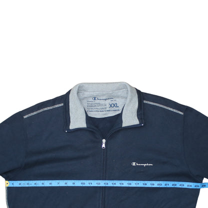 Mens UK Size 2XL Champion Blue Full Zip Sweatshirt