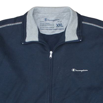Mens UK Size 2XL Champion Blue Full Zip Sweatshirt