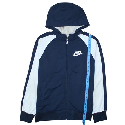 Nike Boys Blue Full Zip Hoodie XL 13-15 Years Colourblock Sportswear