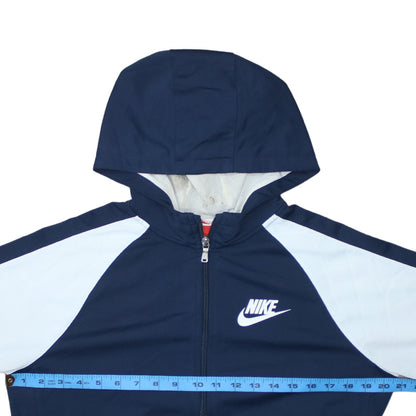 Nike Boys Blue Full Zip Hoodie XL 13-15 Years Colourblock Sportswear