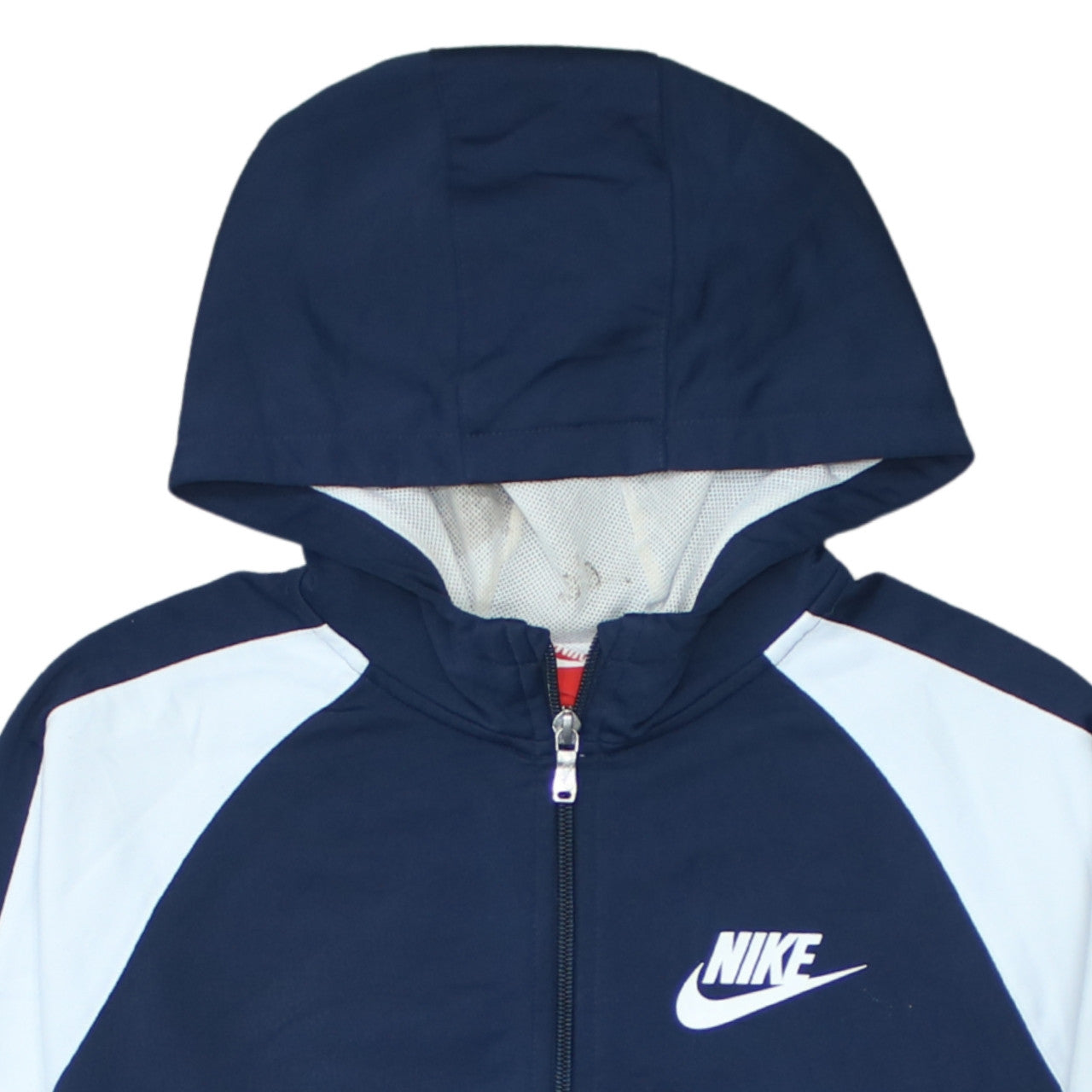 Nike Boys Blue Full Zip Hoodie XL 13-15 Years Colourblock Sportswear