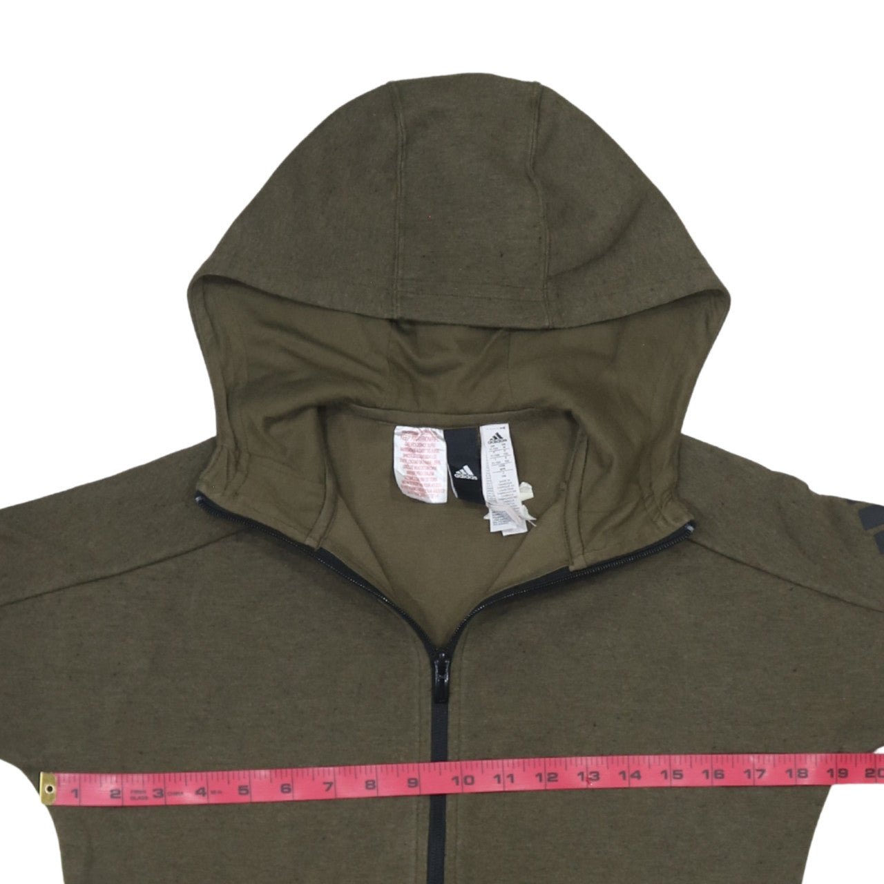 Boys UK Size 11-12 Years adidas Green Full Zip Hoodie