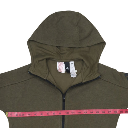 Boys UK Size 11-12 Years adidas Green Full Zip Hoodie