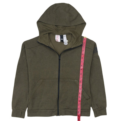 Boys UK Size 11-12 Years adidas Green Full Zip Hoodie