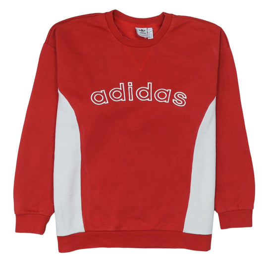 Womens UK Size 16 adidas Red Pullover Sweatshirt