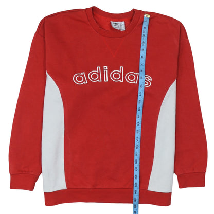Womens UK Size 16 adidas Red Pullover Sweatshirt