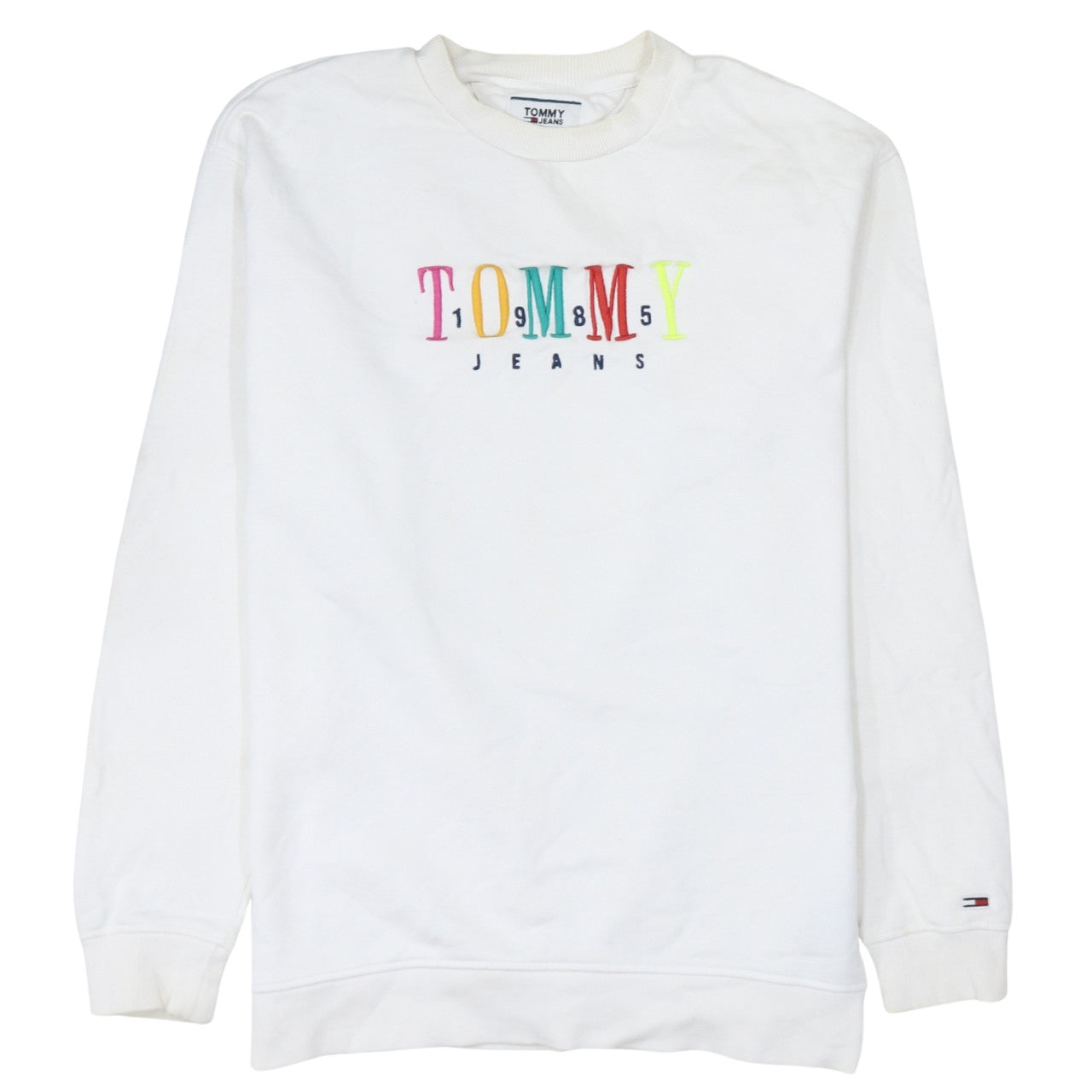 Mens UK Size M Tommy Jeans White Pullover Sweatshirt