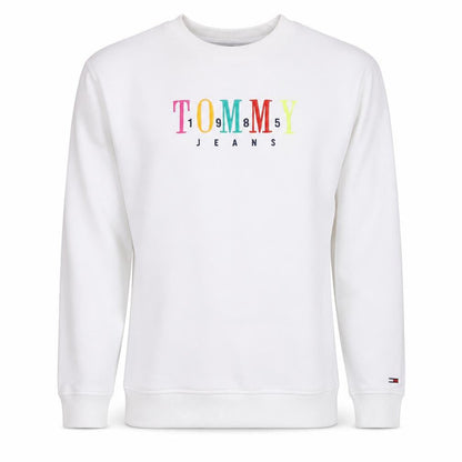 Mens UK Size M Tommy Jeans White Pullover Sweatshirt