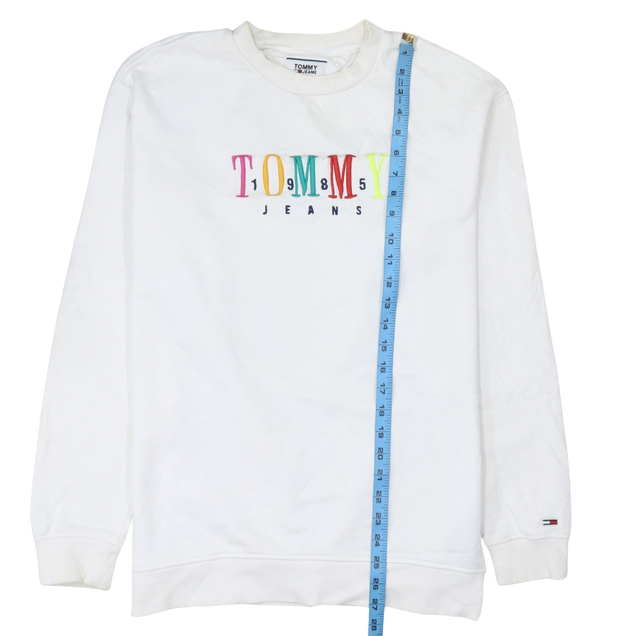 Mens UK Size M Tommy Jeans White Pullover Sweatshirt