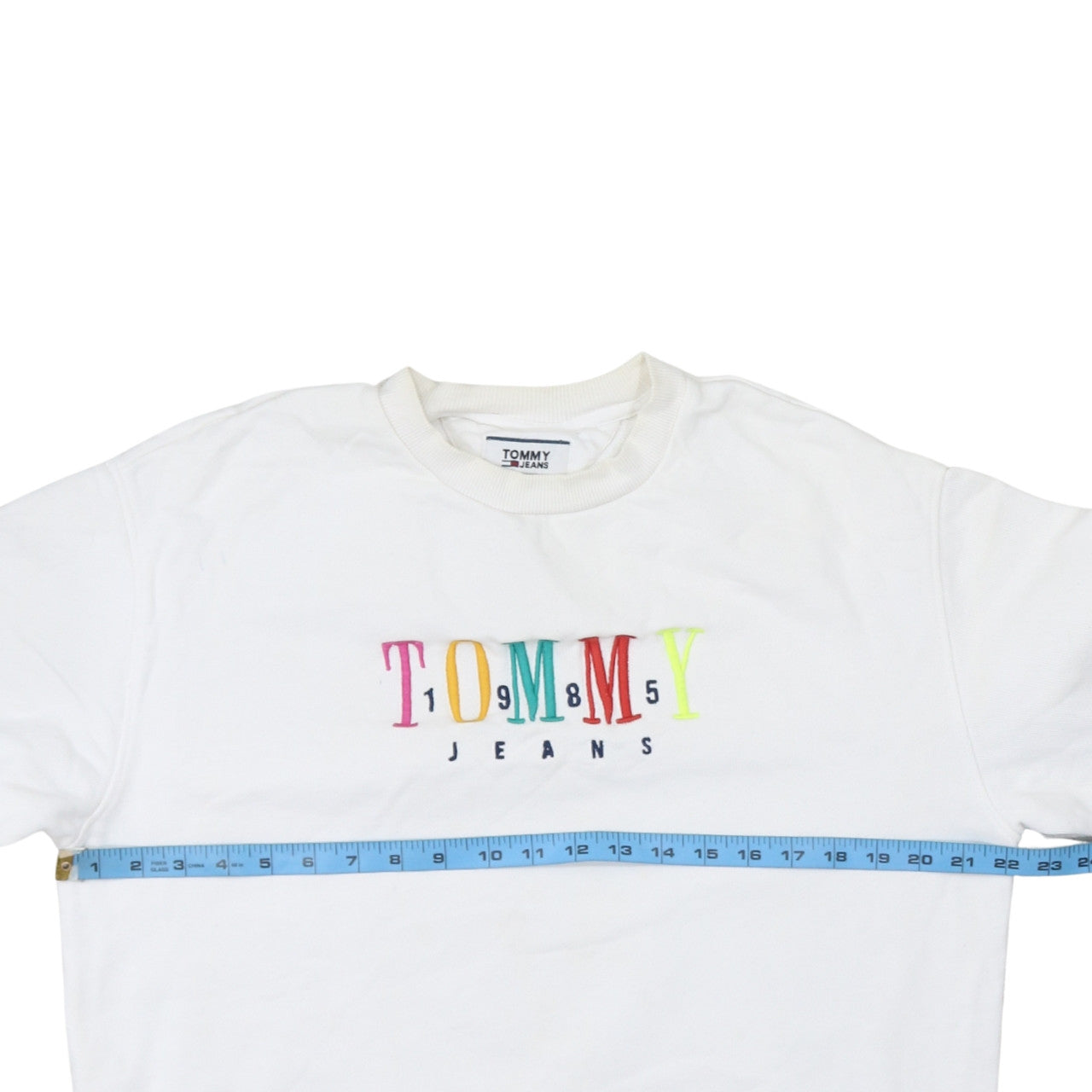Mens UK Size M Tommy Jeans White Pullover Sweatshirt