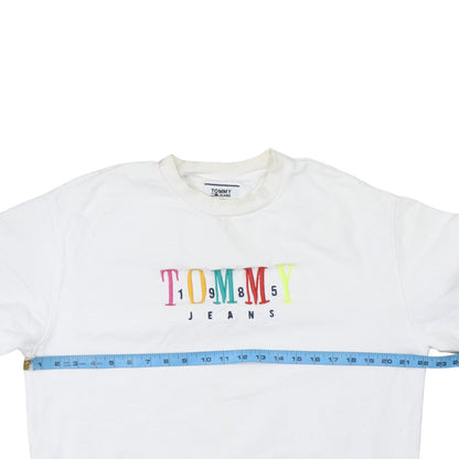 Mens UK Size M Tommy Jeans White Pullover Sweatshirt