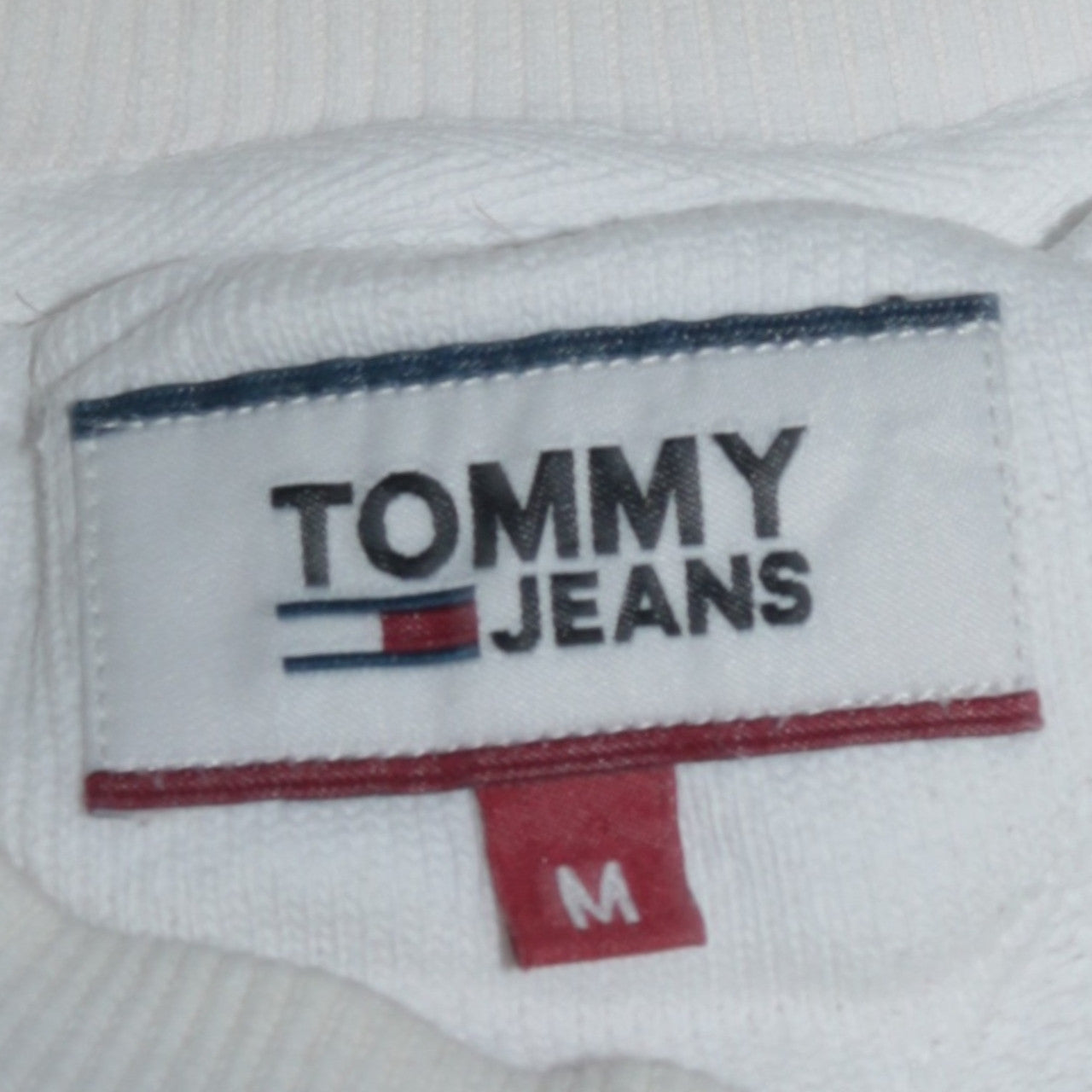 Mens UK Size M Tommy Jeans White Pullover Sweatshirt