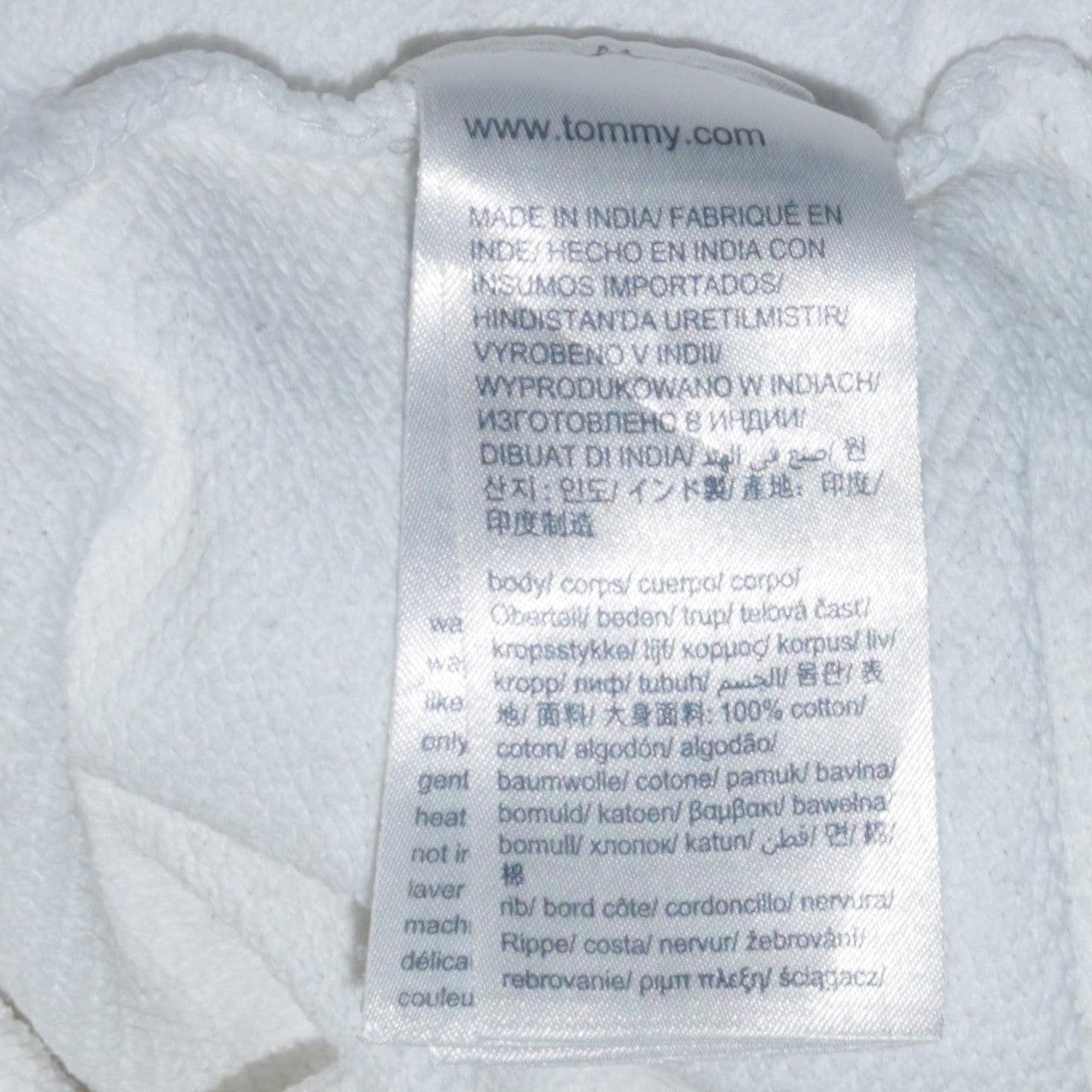 Mens UK Size M Tommy Jeans White Pullover Sweatshirt