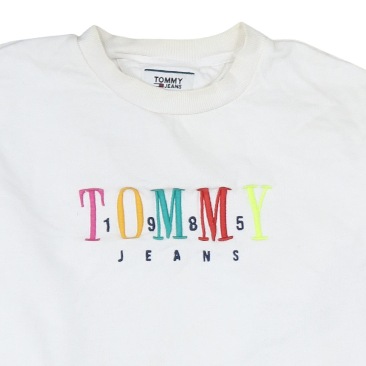 Mens UK Size M Tommy Jeans White Pullover Sweatshirt