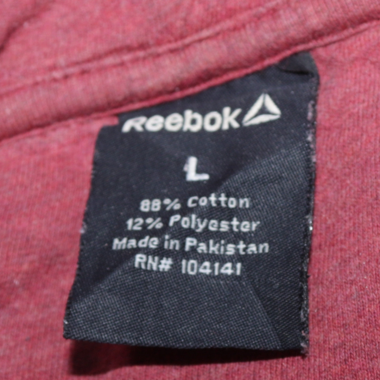 Mens UK Size L Reebok Red Pullover Hoodie