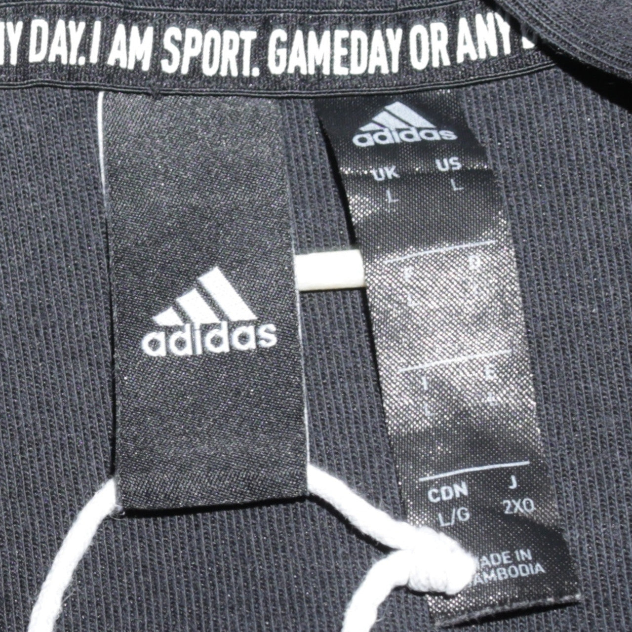 Mens UK Size L adidas Black Full Zip Hoodie