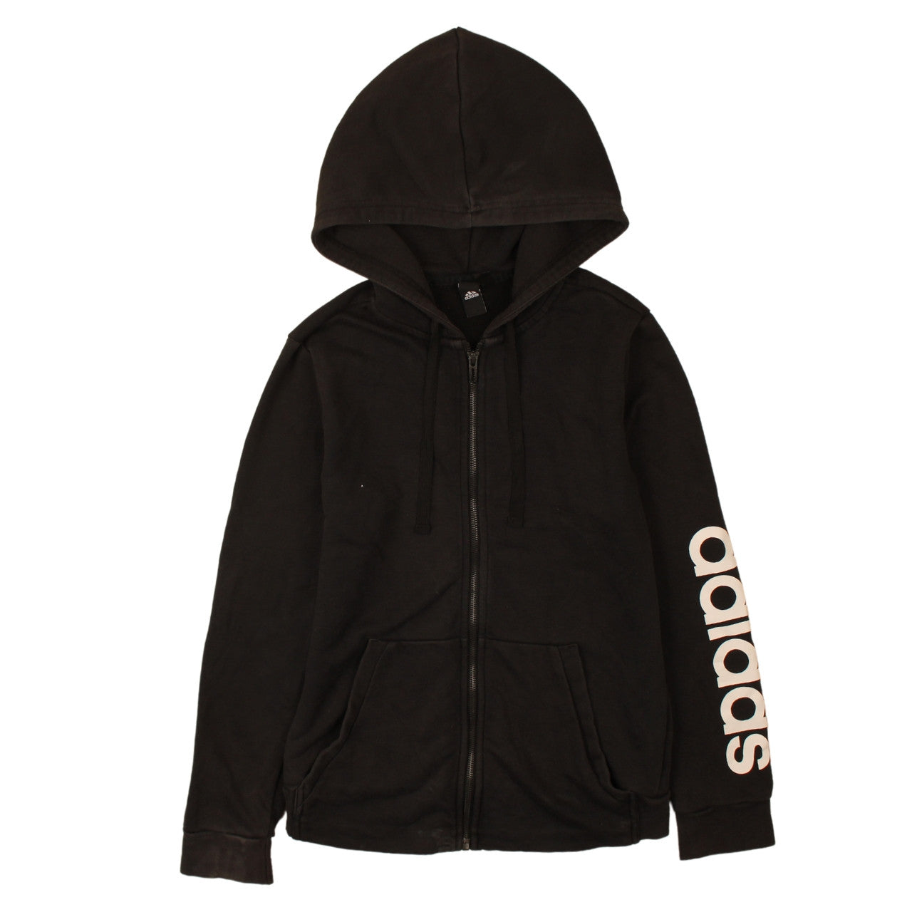 Womens UK Size M adidas Black Full Zip Hoodie