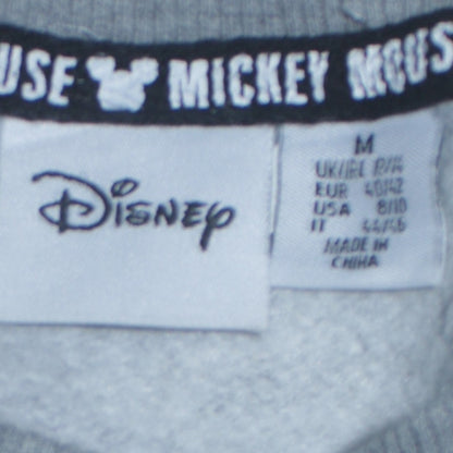 Disney Women Grey Mickey Mouse Sweatshirt M Graphic Pullover