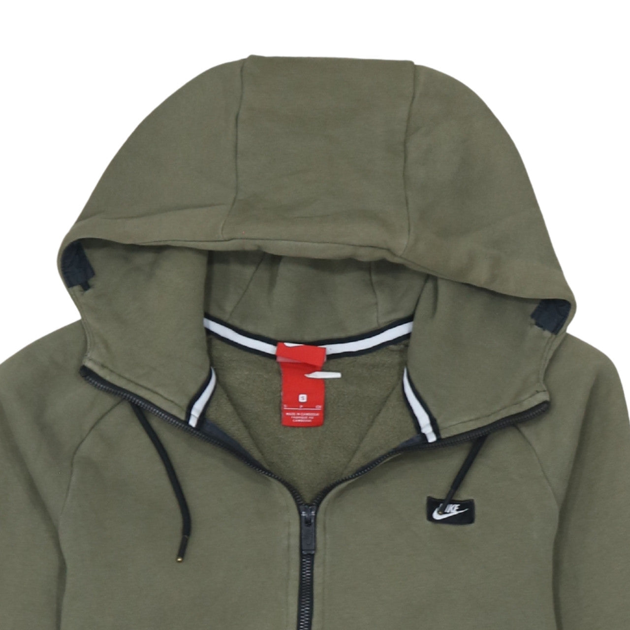 Mens UK Size M Nike Green 1/2 Zip Hoodie