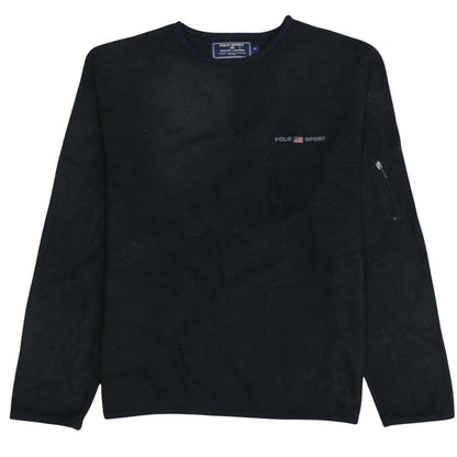Mens UK Size M Polo Sport Ralph Lauren Black Pullover Sweatshirt