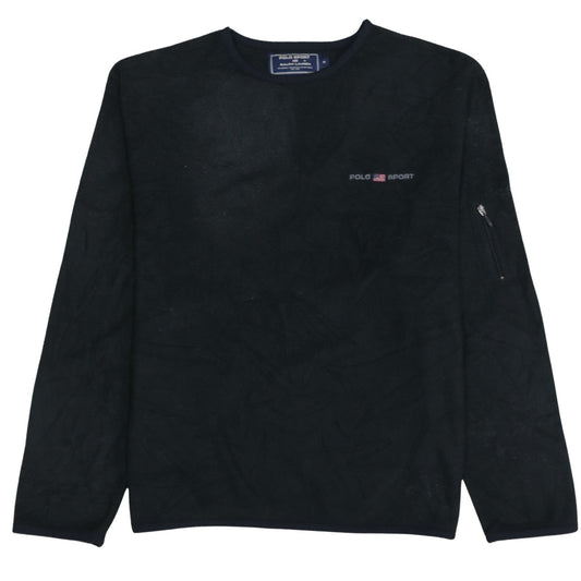Mens UK Size M Polo Sport Ralph Lauren Black Pullover Sweatshirt