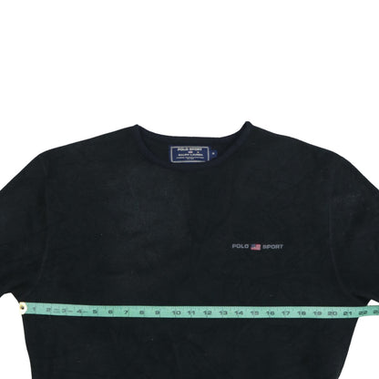 Mens UK Size M Polo Sport Ralph Lauren Black Pullover Sweatshirt