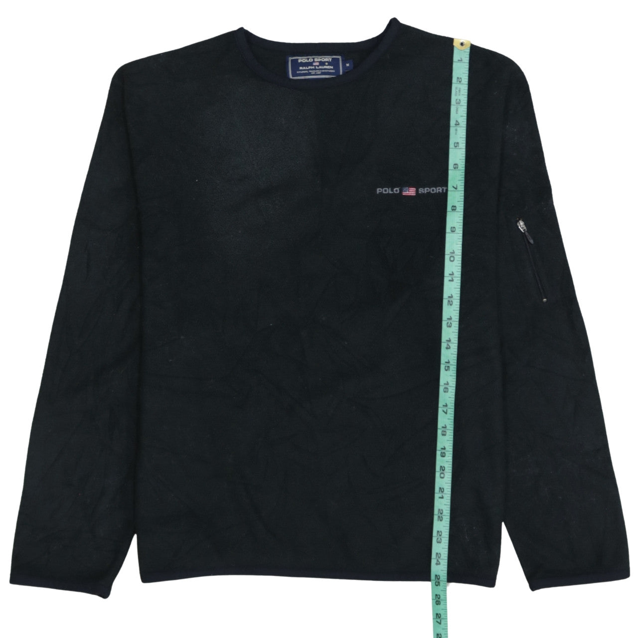 Mens UK Size M Polo Sport Ralph Lauren Black Pullover Sweatshirt