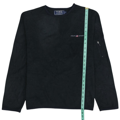 Mens UK Size M Polo Sport Ralph Lauren Black Pullover Sweatshirt