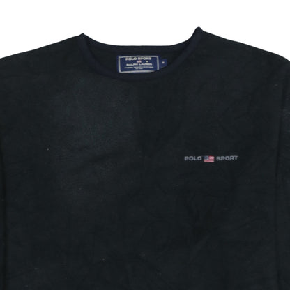Mens UK Size M Polo Sport Ralph Lauren Black Pullover Sweatshirt