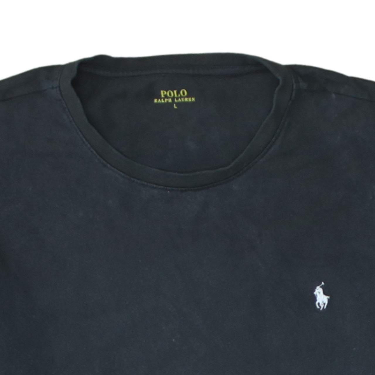 Ralph Lauren Men's Black Cotton Crew Neck Short Sleeve T-Shirt Size L