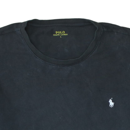 Ralph Lauren Men's Black Cotton Crew Neck Short Sleeve T-Shirt Size L