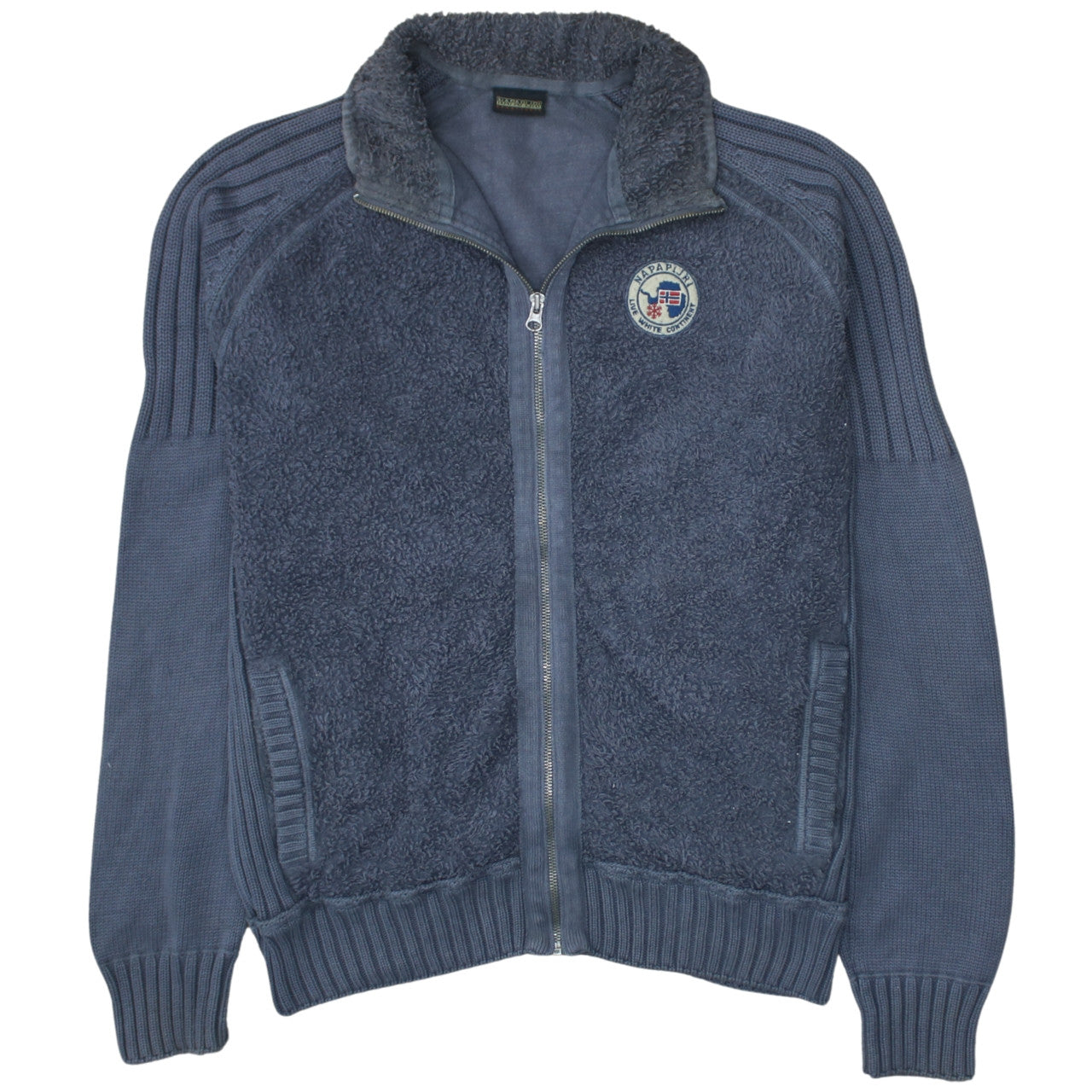 Mens UK Size M Napapijri Blue Full Zip Sweatshirt
