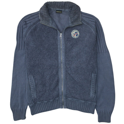 Mens UK Size M Napapijri Blue Full Zip Sweatshirt