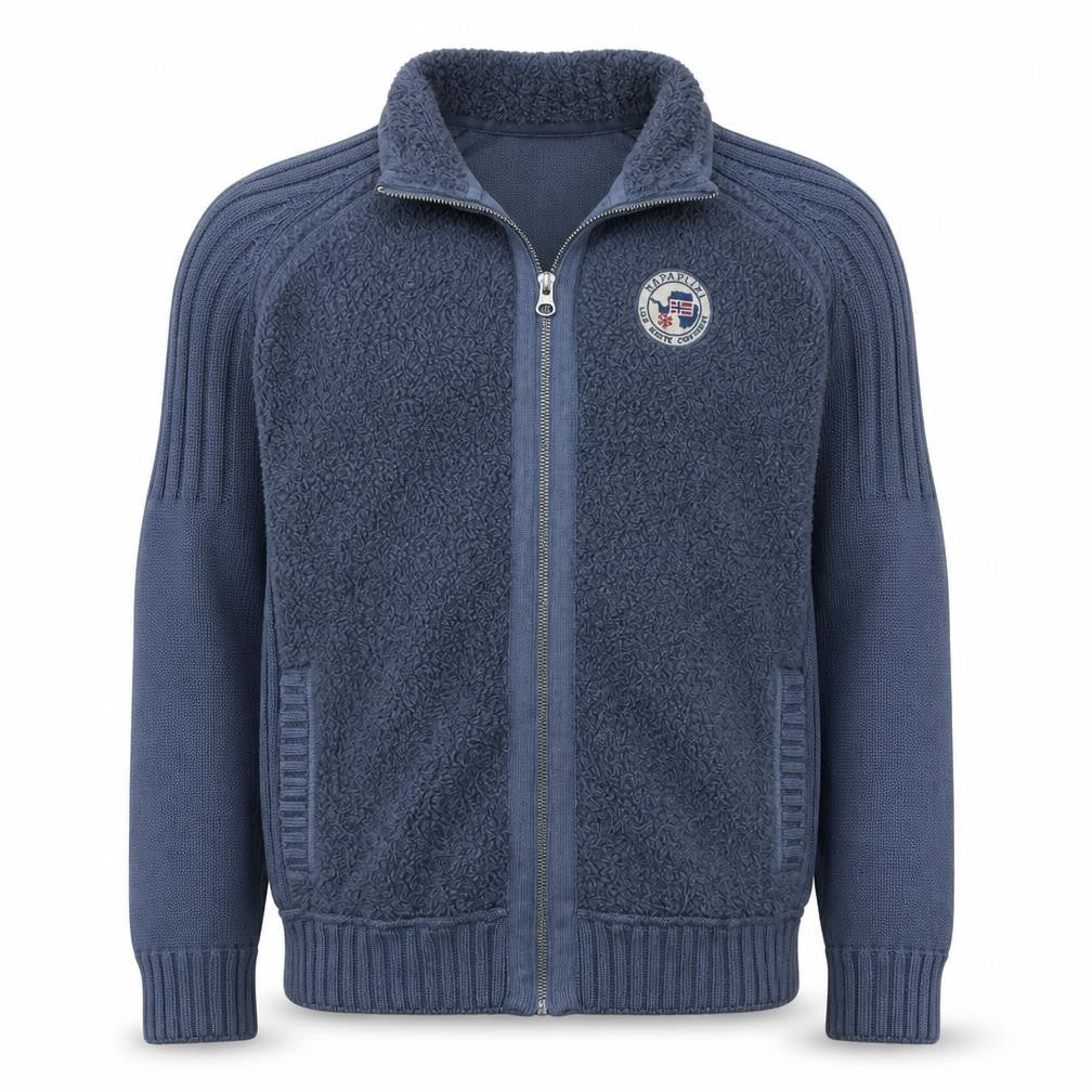 Mens UK Size M Napapijri Blue Full Zip Sweatshirt