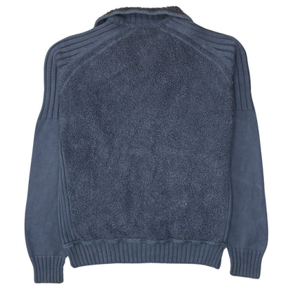 Mens UK Size M Napapijri Blue Full Zip Sweatshirt