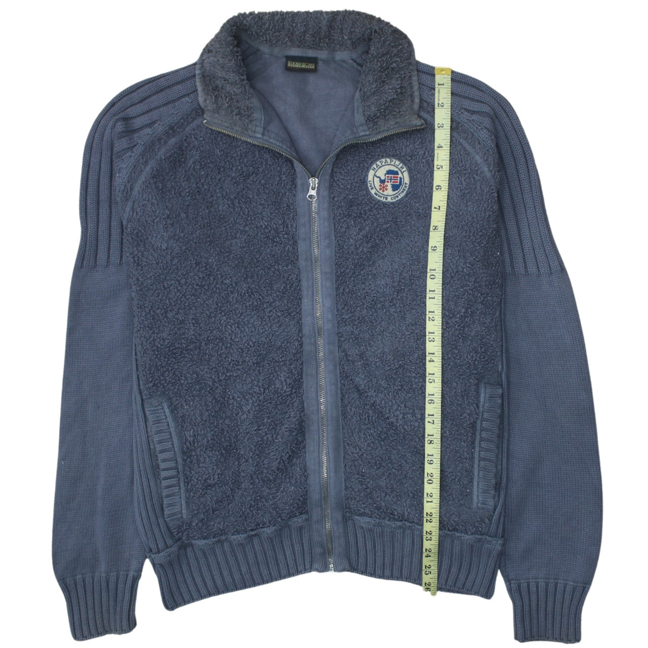 Mens UK Size M Napapijri Blue Full Zip Sweatshirt
