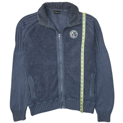 Mens UK Size M Napapijri Blue Full Zip Sweatshirt