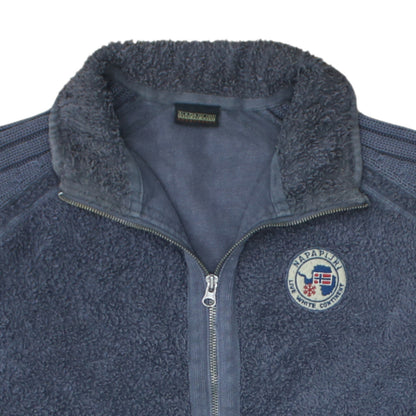 Mens UK Size M Napapijri Blue Full Zip Sweatshirt