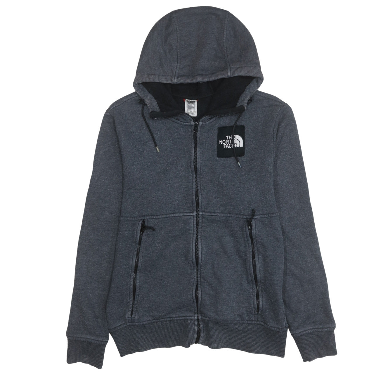Mens UK Size M The North Face Grey Full Zip Hoodie