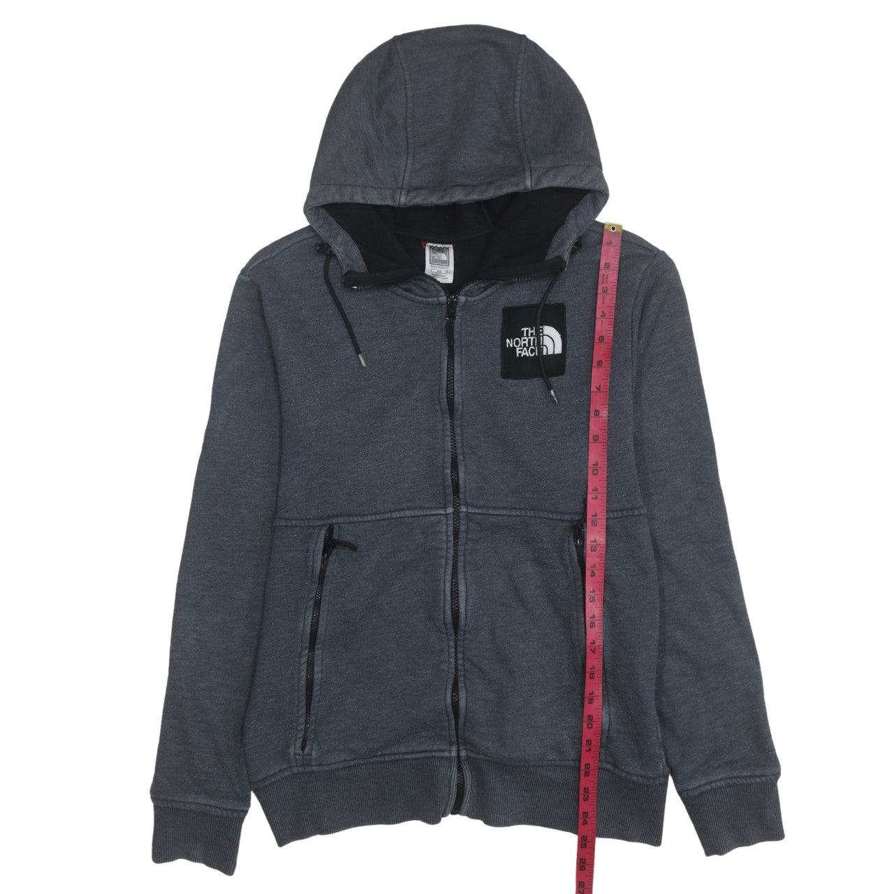 Mens UK Size M The North Face Grey Full Zip Hoodie