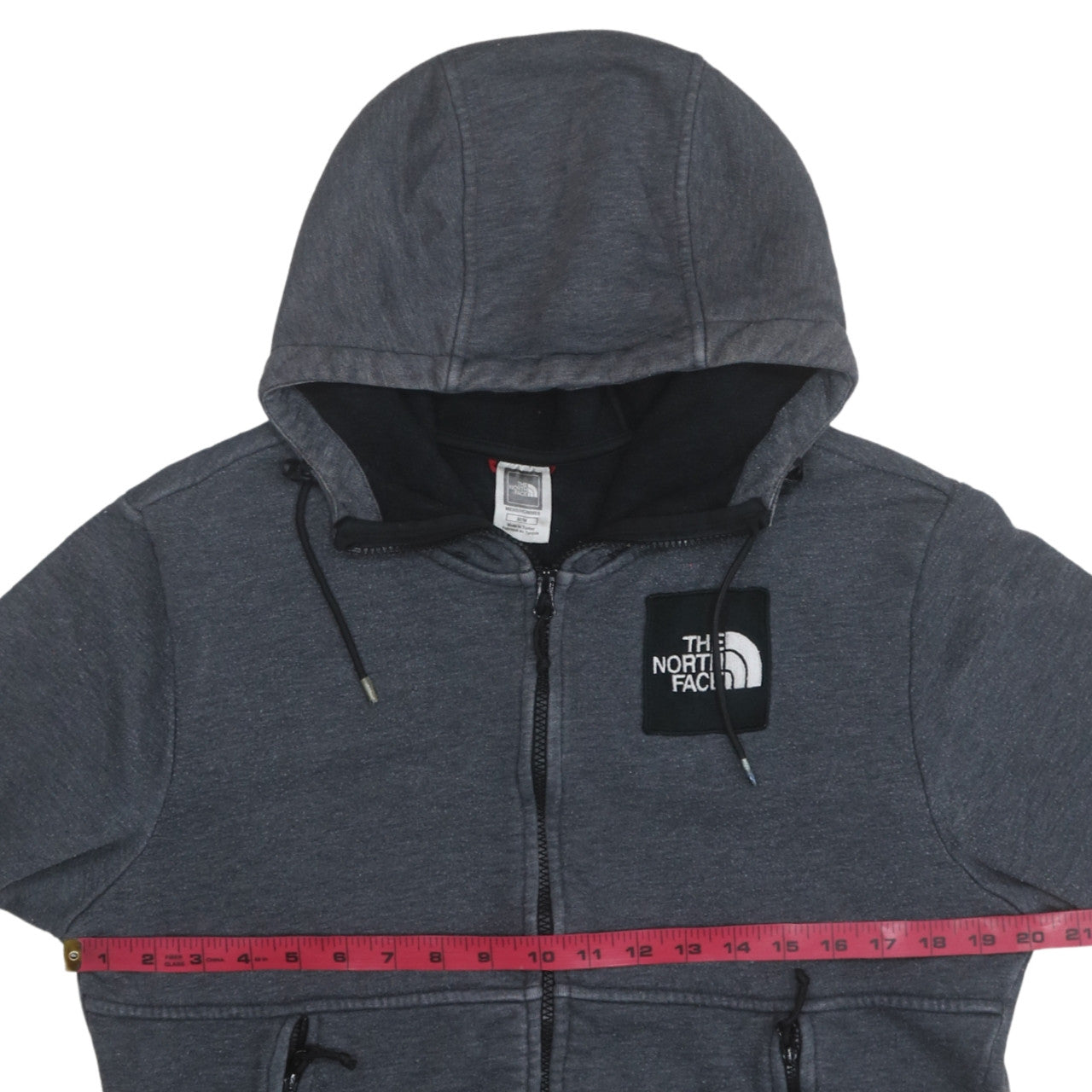 Mens UK Size M The North Face Grey Full Zip Hoodie