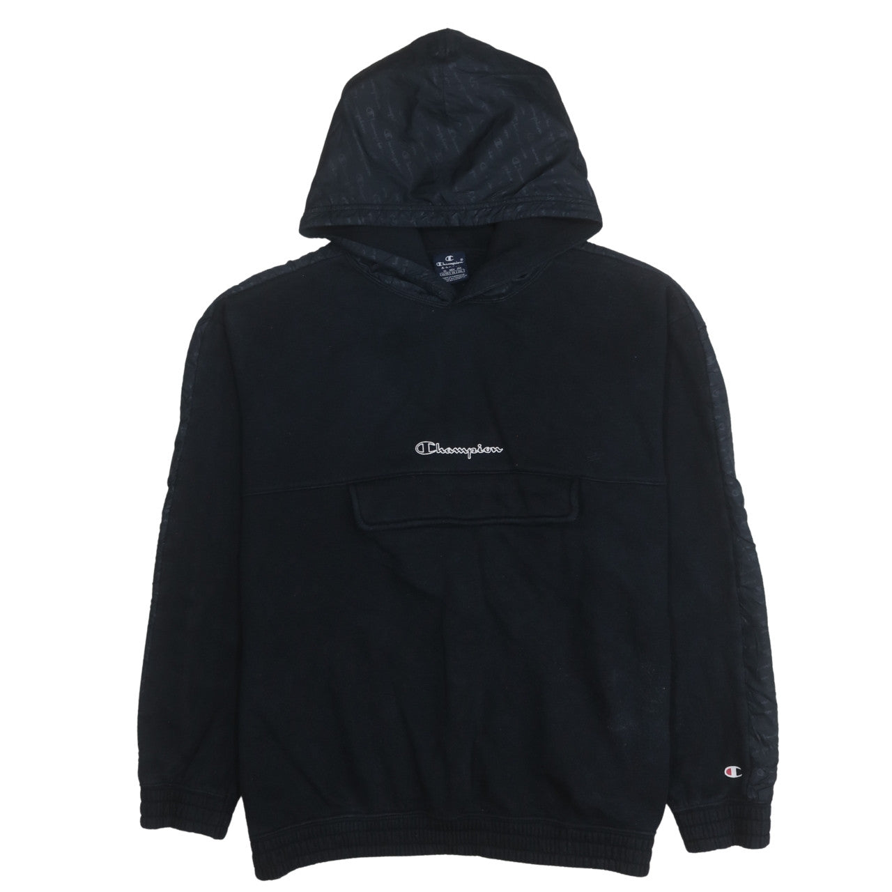 Mens UK Size XL Champion Black Pullover Hoodie
