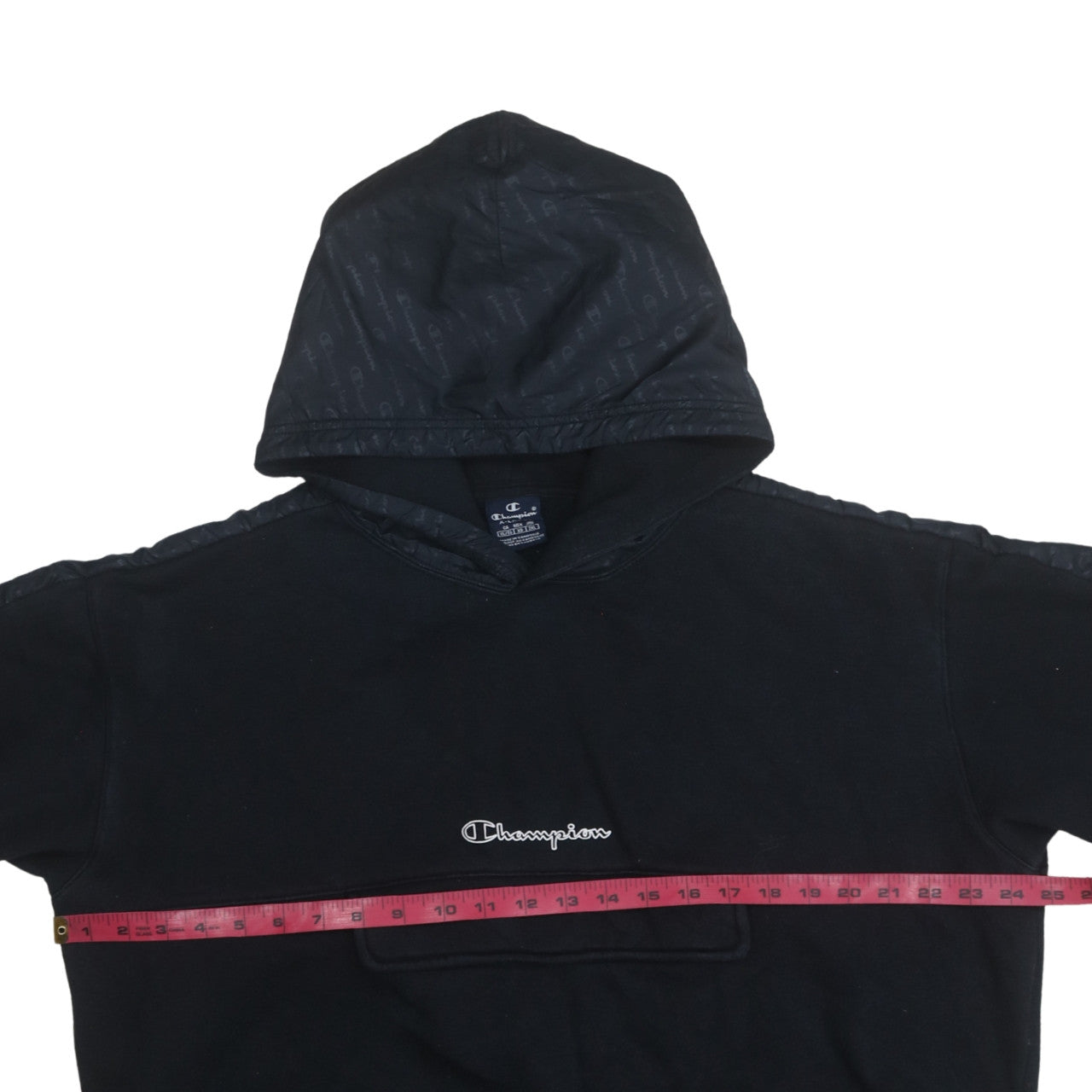 Mens UK Size XL Champion Black Pullover Hoodie